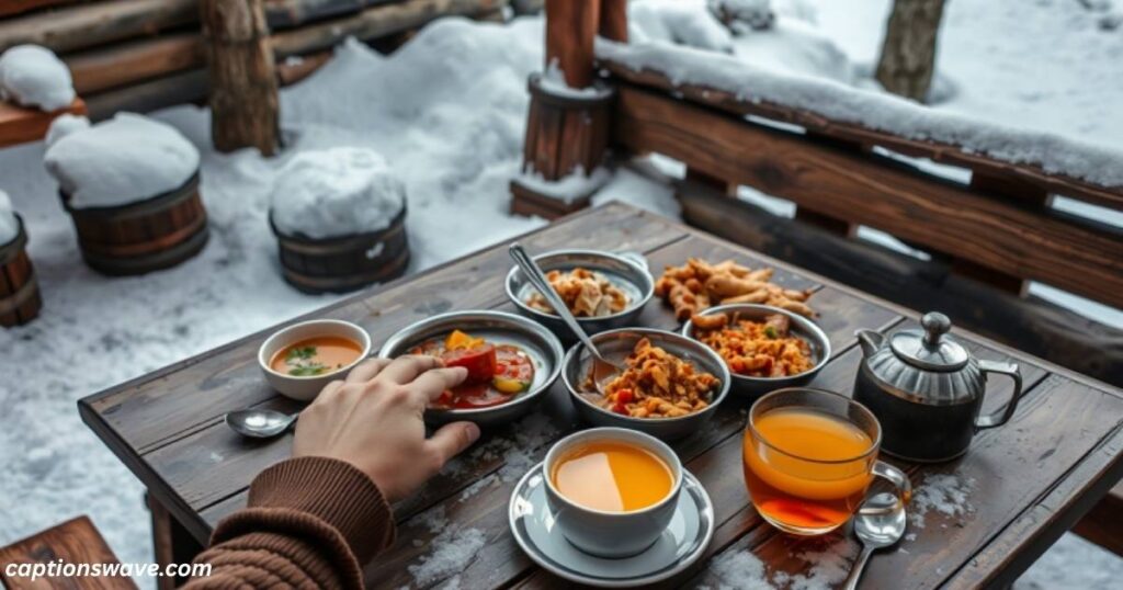 Captions Celebrating the Local Cuisine of Manali