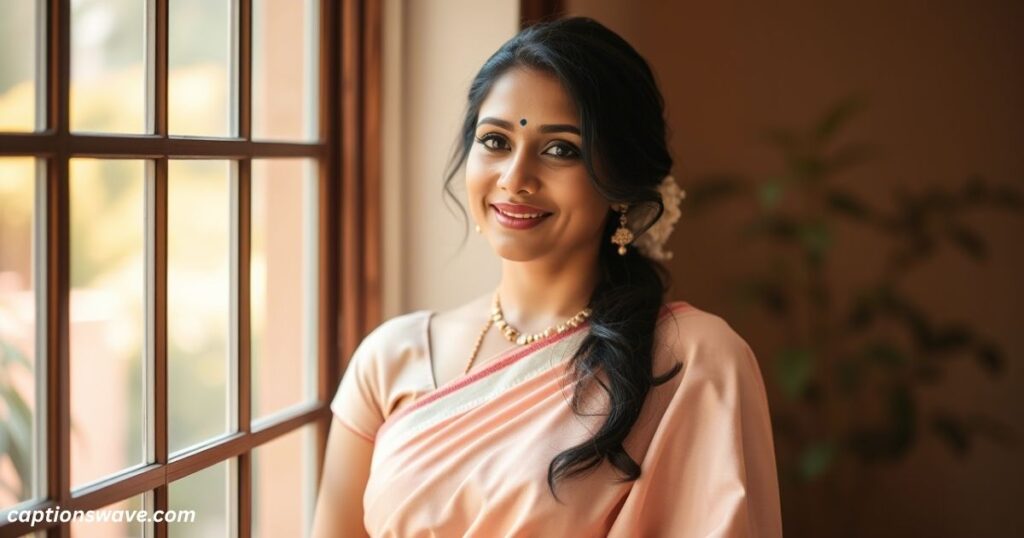 Short and Sweet Saree Captions in Hindi