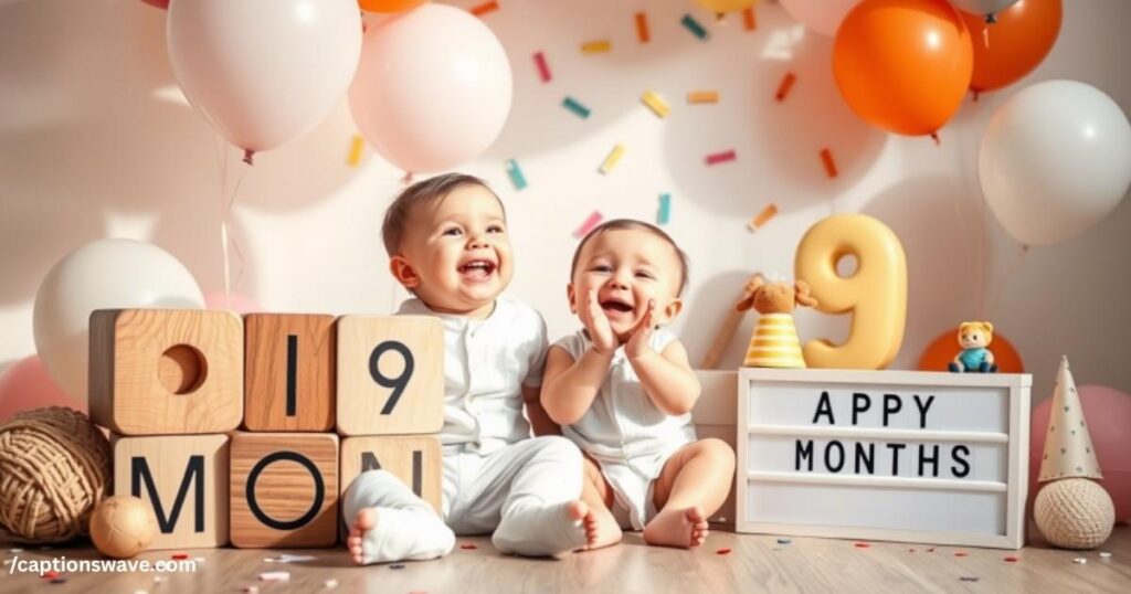Playful 9 Month Birthday Captions for Baby Milestones