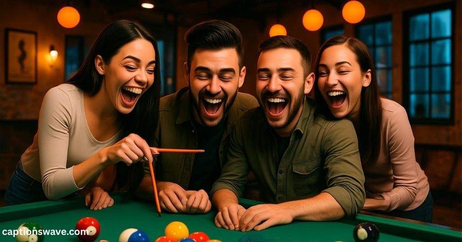 Playful captions for billiards Instagram posts