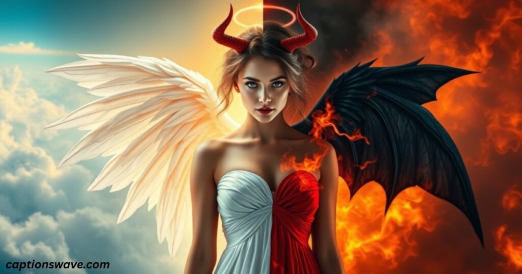 Superb Angel and Devil Captions for Instagram