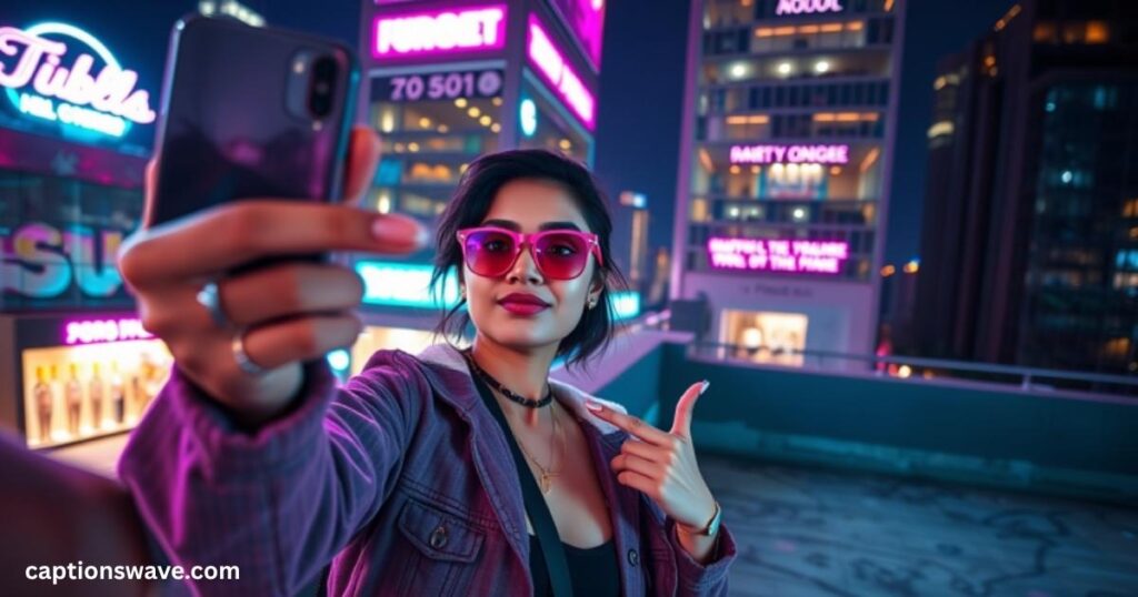 Trendy Captions for Nighttime Selfies