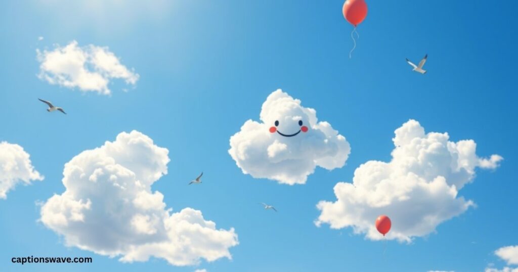 V. Playful Cloud Captions for a Fun Vibe