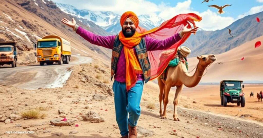 XII. Whimsical Punjabi Captions for Travel Adventures